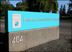 entrance sign to sonoma county water agency