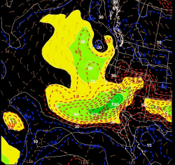 An example of the HPC moisture flux tool during the 18-20 December 2010 atmospheric river event over California.